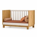 Ver imagem 5 de Kit Quarto de Bebê Flora Guarda Roupa Cômoda Berço Mini Cama Colchão 130x70 D18 Qmovi