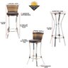 Kit 4 Banquetas De alumínio com Mesa Bitrô, para área, edícula, bar, bancada - VL DECOR 03 - 2