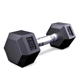 Fit Kit 2x Halteres com Borracha / Barra de Metal - 5kg - 4