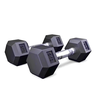 Fit Kit 2x Halteres com Borracha / Barra de Metal - 5kg - 1