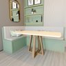 Mesa Retangular Jantar 140x77cm Manu Off White Base Madeira Maciça - 1