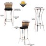 Kit 4 Banquetas De alumínio com Mesa Bitrô, para área, edícula, bar, bancada - VL DECOR 06 - 2