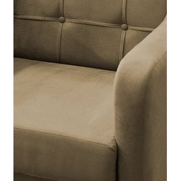 Sofa Namoradeira Decorativa Bella 2 Lugares Sala Recepção Escritorio - Lobo Shopp:bege - 5