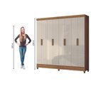 Ver imagem 5 de Guarda Roupas Casal 8 Portas 2 Gavetas Marajó Moval Freijo Off