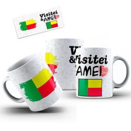 Caneca Cerâmica Bandeira Benim Visitei E Amei Viagem - 2