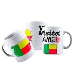 Caneca Cerâmica Bandeira Benim Visitei E Amei Viagem - 1