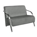 Ver imagem 1 de Poltrona Namoradeira Vênus Braço Alumínio D Salla Cinza