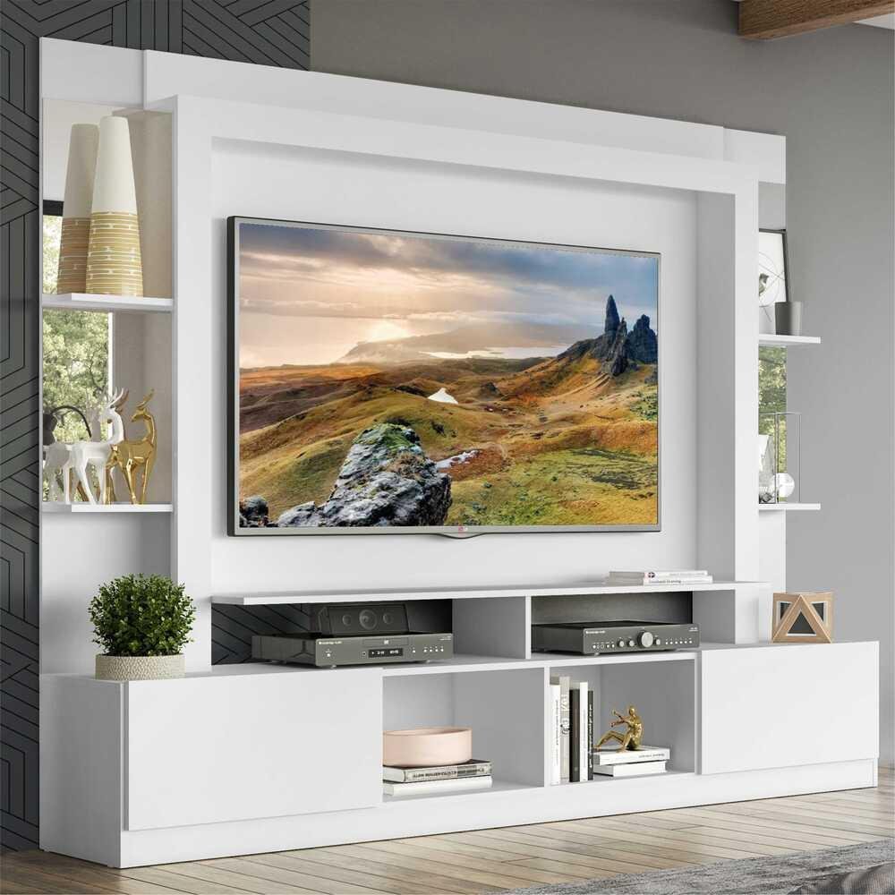 Estante com Suporte TV 65" Prateleiras c/ Espelho Oslo Multimóveis V3385 - 2