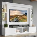 Ver imagem 2 de Estante com Suporte Tv 65" Prateleiras C/ Espelho Oslo Multimóveis V3385