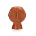 Ver imagem 1 de Vaso Decorativo Rosto em Cerâmica Terracota 18x14 cm - D’Rossi