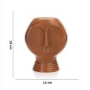 Ver imagem 5 de Vaso Decorativo Rosto em Cerâmica Terracota 18x14 cm - D’Rossi