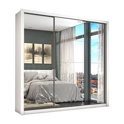Guarda Roupa 3 Portas de Correr com Espelho Conquista Premium - 1