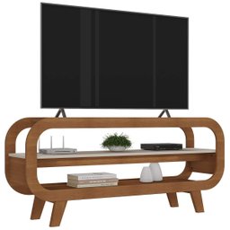 Rack para Sala Tv 60" Théo Cinamomo/off White - 6