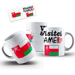 Caneca Cerâmica Bandeira Omã Visitei E Amei Viagem - 2