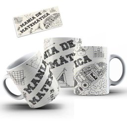Caneca Cerâmica Professor Mania De Matemática - 2