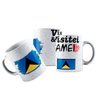 Caneca Cerâmica Bandeira Santa Lúcia Visitei E Amei Viagem - 1