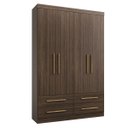 Ver imagem 2 de Guarda-Roupa Casal 4 Portas 4 Gavetas Majestic Marrom/Capuccino