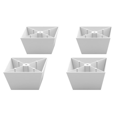 Pés para Guarda Roupas Qualitá 2 Portas Belmax:Branco