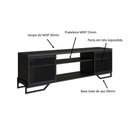 Ver imagem 4 de Rack Industrial para Tv com 2 Portas e Pés em Aço 1,83 M Cor:preto