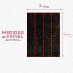 Papel de Parede Painel 3D Mármore Cinza Escuro 2M Auto Colante Lavável Revestimento Brilhoso - 5
