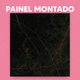 Papel de Parede Painel 3D Mármore Cinza Escuro 2M Auto Colante Lavável Revestimento Brilhoso - 3