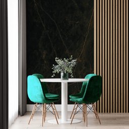 Papel de Parede Painel 3D Mármore Cinza Escuro 2M Auto Colante Lavável Revestimento Brilhoso - 2