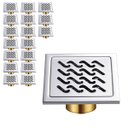 Ver imagem 1 de Ralo de Aço Inox 10x10 Kit 17 Uni Banheiro Anti Odor Anti Inseto Higienico Seguro Cozinha Lavanderia