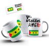 Caneca Cerâmica Bandeira São Tomé Príncipe Visitei E Amei - 2