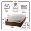 Ver imagem 3 de Cama Box Baú Casal Alford com Colchão Molas Ensacadas 138x188x73 Marrom