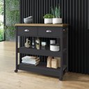 Ver imagem 2 de Aparador Carrinho Café 2 Gavetas 85 Cm Ba135 Preto Dtall