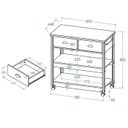 Ver imagem 3 de Aparador Carrinho Café 2 Gavetas 85 Cm Ba135 Preto Dtall