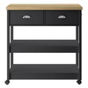 Ver imagem 4 de Aparador Carrinho Café 2 Gavetas 85 Cm Ba135 Preto Dtall