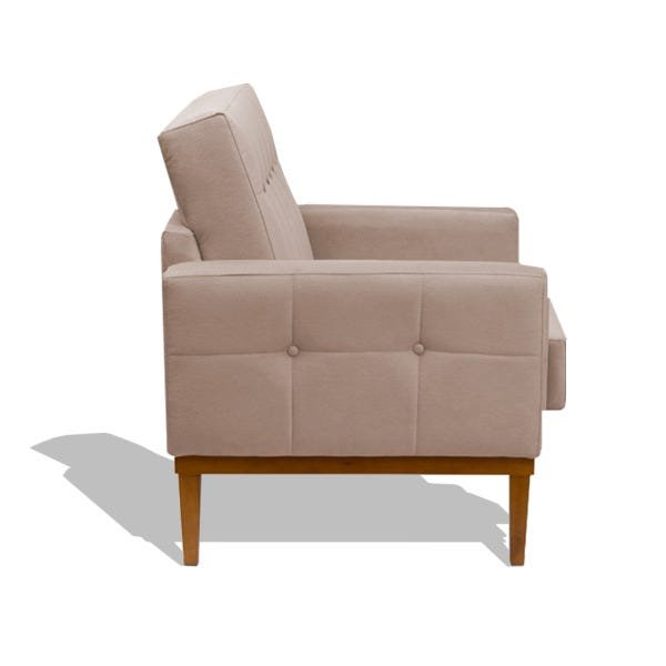 Kit 2 Poltrona Alaska Cadeira Retro Botão Tecido Luxo Consultório Clínica Salão Decorativa Suede Ve - 5