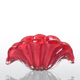 Cachepot Decoração Siena em Murano Vermelho Intenso - 1