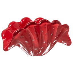 Cachepot Decoração Siena em Murano Vermelho Intenso - 3