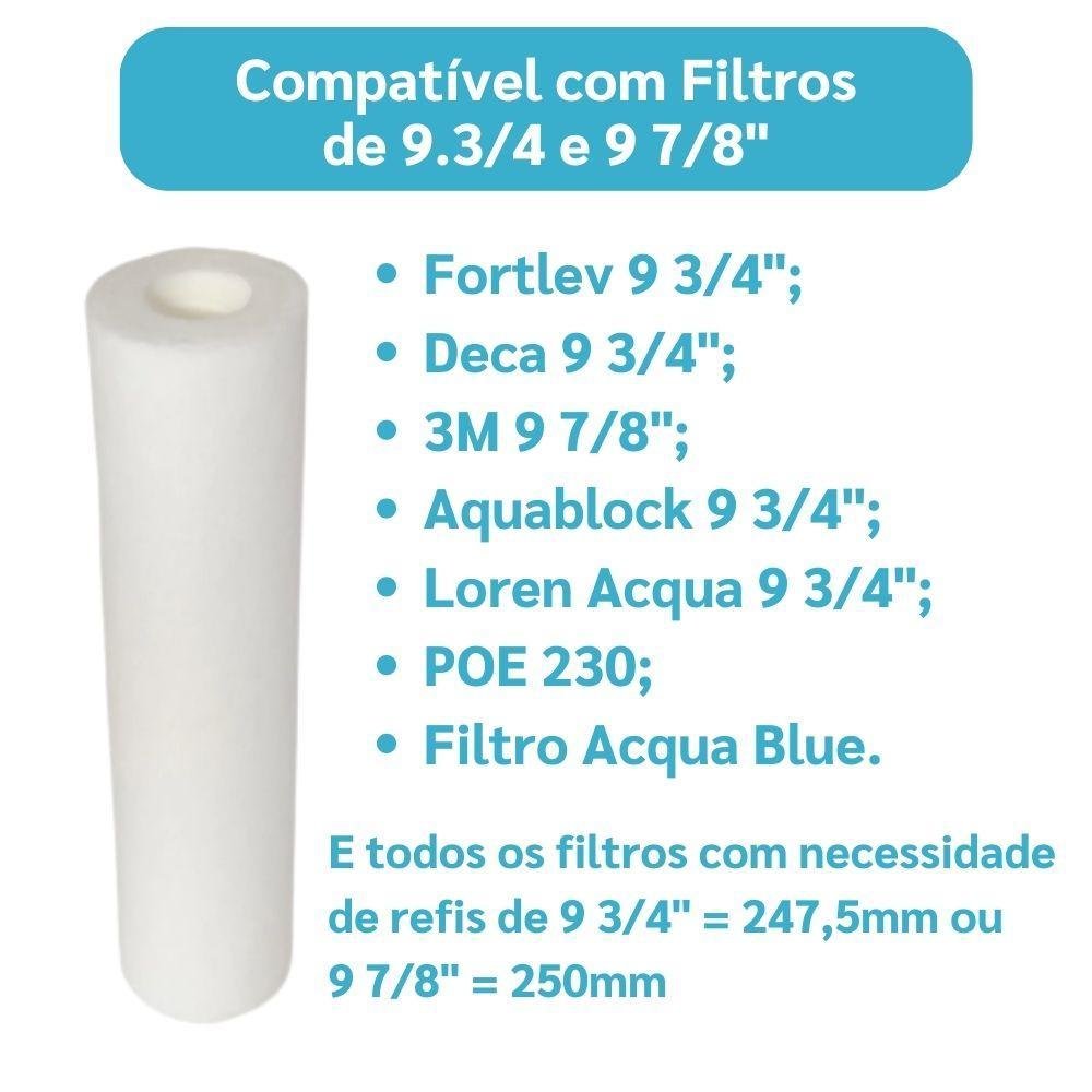 Kit 10 Refil Polipropileno Filtro Cavalete, Caixa D'água e - 5