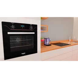 Forno de Embutir Elétrico Preto 60 Litros com Timer Digital Dako Diplomata Grill 220v - 5