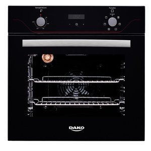 Forno de Embutir Elétrico Preto 60 Litros com Timer Digital Dako Diplomata Grill 220v