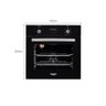 Forno de Embutir Elétrico Preto 60 Litros com Timer Digital Dako Diplomata Grill 220v - 3