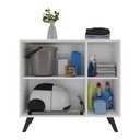 Ver imagem 4 de Armário Lavanderia Retrô com 3 Portas 90 cm Multimóveis MP5033 Branco/Preto