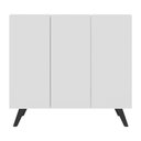 Ver imagem 5 de Armário Lavanderia Retrô com 3 Portas 90 cm Multimóveis MP5033 Branco/Preto