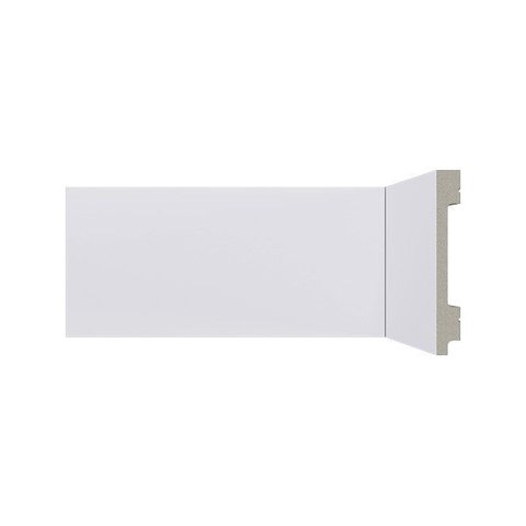 Rodape de Poliestireno 10cm Branco B107 Liso - Santa Luzia