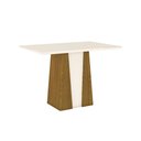 Ver imagem 1 de Mesa de Jantar Retangular Orus 120 cm - Nature/Off White