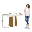Ver imagem 4 de Mesa de Jantar Retangular Orus 120 cm - Nature/Off White
