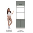 Ver imagem 6 de Torre Quente Armário de Cozinha 70 cm 3 Portas Branco/Cinza Agata Madesa