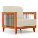 Ver imagem 1 de Poltrona Decorativa Varanda Samoa Madeira Maciça com Cordas Náutica Linho Pérola - Desk Design