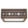 Luminária Decorativa Madeira Plafon Porto Belo Quad 20cm - 1