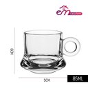 Ver imagem 2 de Jogo 4 Xícarasde Café Caneca Vidro Robusta Lisa 85ml em Casa Tem