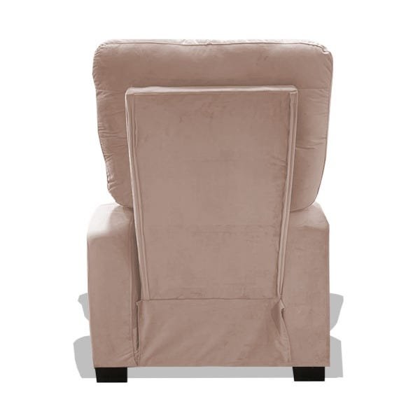 Kit 2 Poltrona Dubai Cadeira Reclinável Salão Clínica Consultório Suede Veludo Cinza - 6