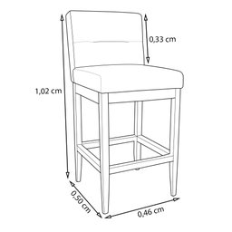 Banqueta Valencia Base de Madeira Maciça Veludo Verde Bandeira - 6 Banqueta Valencia Base de Madeira Maciça Veludo Verde Bandeira - 6